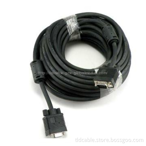 High quality VGA to VGA 15Pin Extension Cable M/M with Ferrite Core